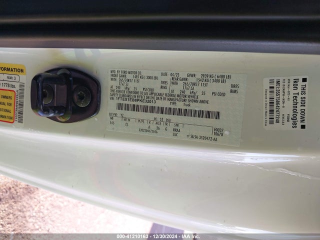 Ford F-150 Xl 2023 1FTEX1EB8PKE32013 Image 9