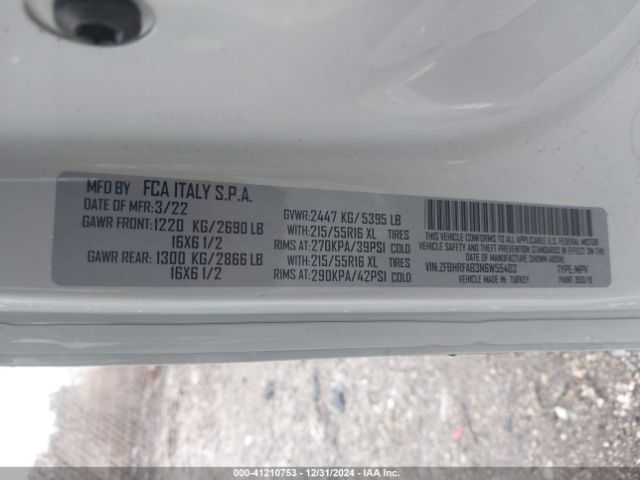 ZFBHRFAB3N6W55403 RAM Promaster City Cargo Van
