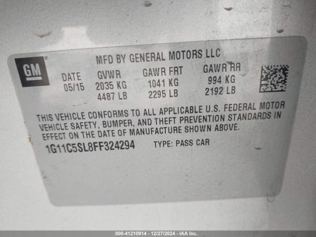 1G11C5SL8FF324294 Chevrolet MALIBU 1LT