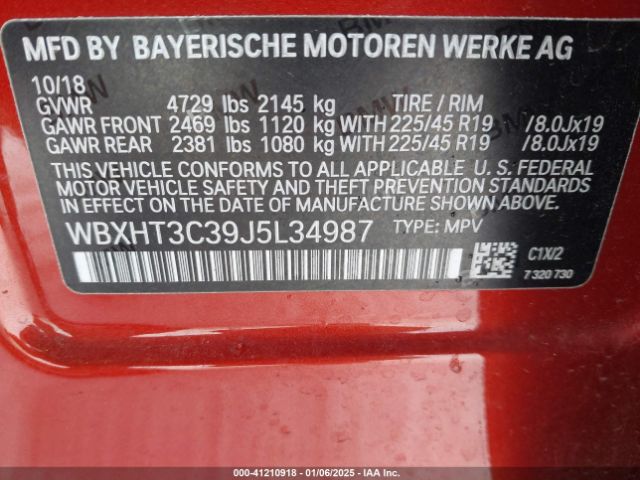 2018 BMW X1 WBXHT3C39J5L34987 Photo 8
