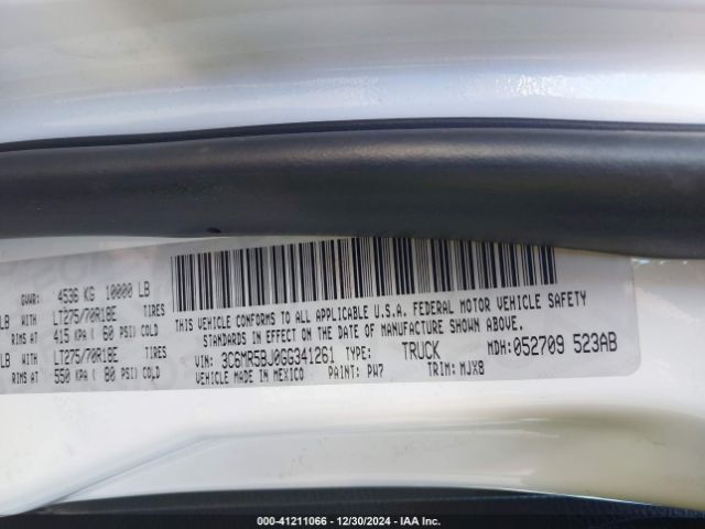 3C6MR5BJ0GG341261 RAM 2500 Slt