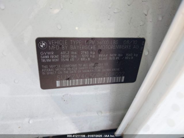 2011 BMW X5 5UXZV4C50BL408022 Photo 8