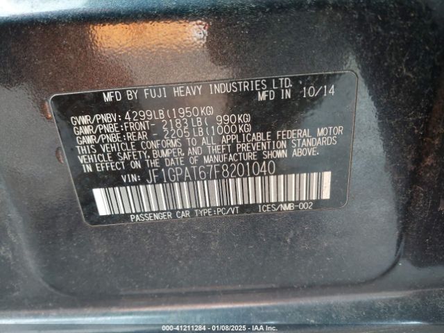 JF1GPAT67F8201040 Subaru Impreza 2.0i Sport Premium