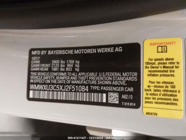 WMWXU3C5XJ2F51084 Mini Hardtop Cooper S