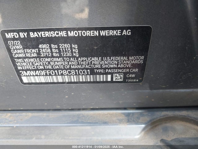 BMW 340i 2023 3MW49FF01P8C81031 Image 9