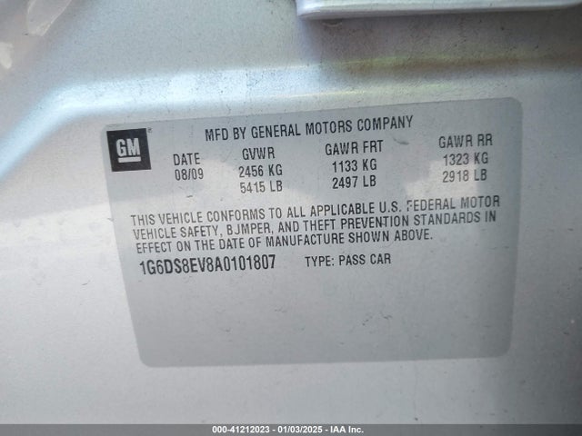2010 CADILLAC CTS 1G6DS8EV8A0101807 Photo 8
