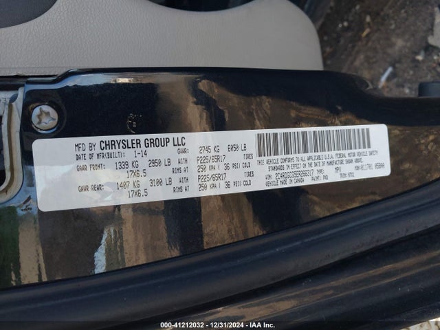 Dodge Grand Caravan Sxt 2014 2C4RDGCG5ER266317 Image 9