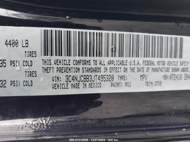 3C4NJCBB3JT495320 Jeep Compass Latitude Fwd