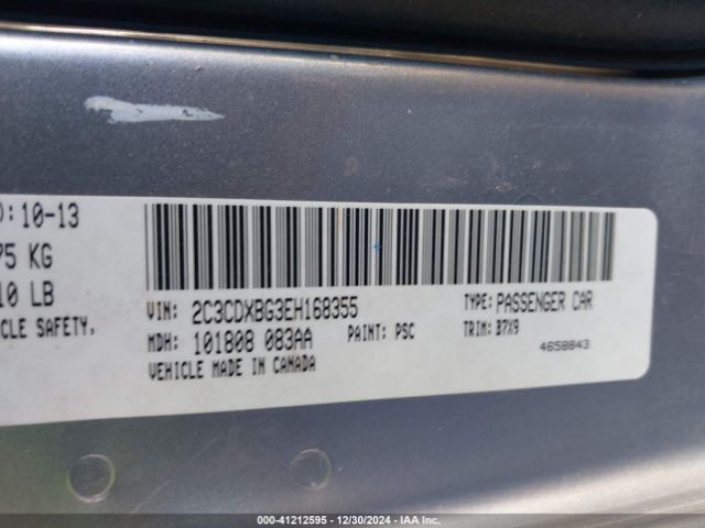 2C3CDXBG3EH168355 Dodge Charger Se