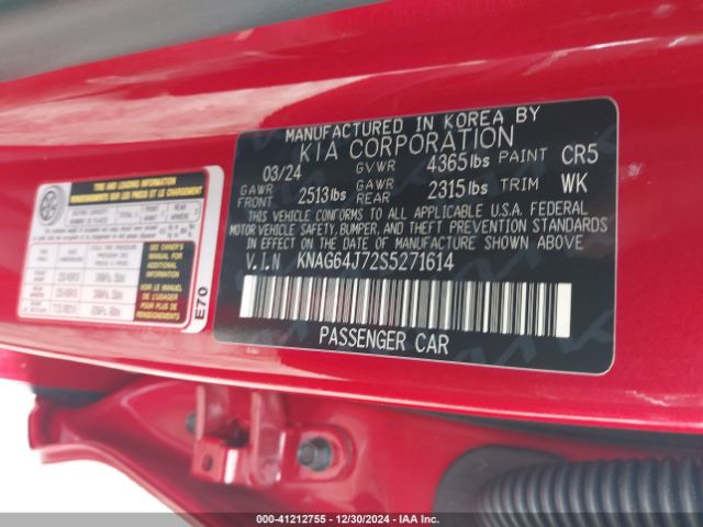 KNAG64J72S5271614 KIA K5 Gt-line