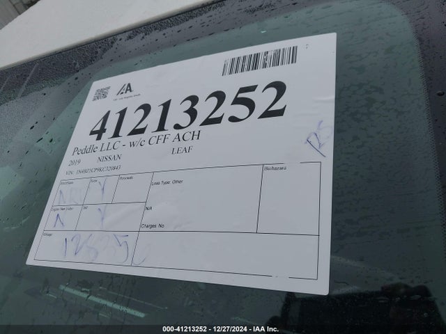 1N4BZ1CP9KC320843 Nissan Leaf Sv Plus