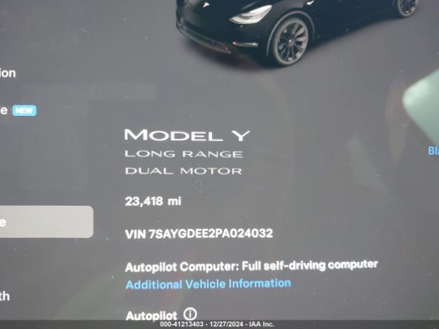 7SAYGDEE2PA024032 Tesla Model Y Awd/long Range Dual Motor All-wheel Drive