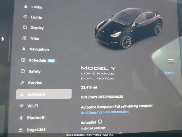 7SAYGDEE2PA024032 Tesla Model Y Awd/long Range Dual Motor All-wheel Drive