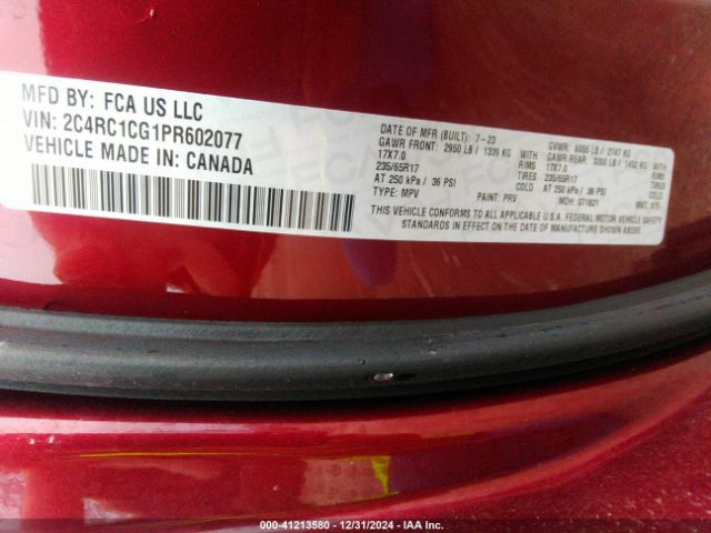 2023 CHRYSLER VOYAGER 2C4RC1CG1PR602077 Photo 8