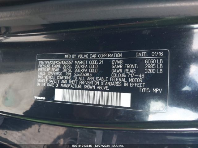 YV4A22PK5G1062397 Volvo Xc90 T6 Momentum