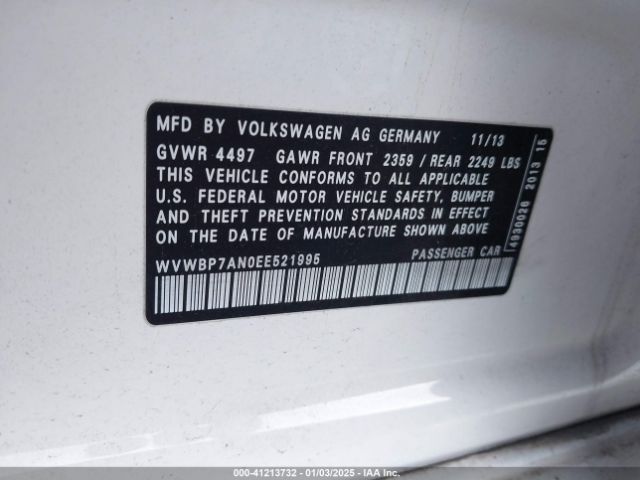 WVWBP7AN0EE521995 Volkswagen Cc 2.0t Sport