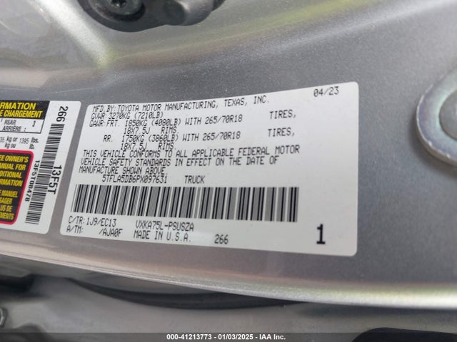 5TFLA5DB6PX097631 Toyota Tundra Crewmax Sr/crewmax Sr5