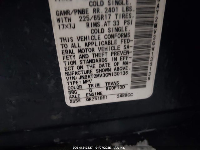 Nissan ROGUE S 2016 JN8AT2MV3GW130136 Image 9
