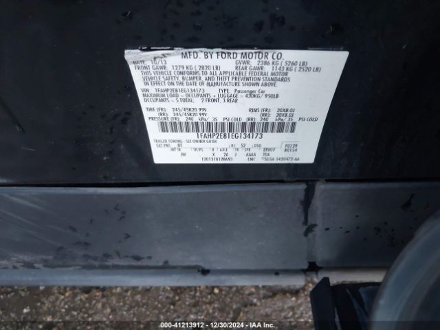 1FAHP2E81EG134173 Ford TAURUS SEL