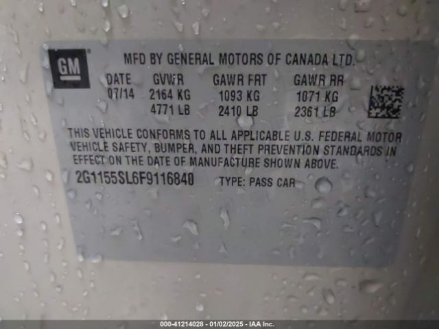 2G1155SL6F9116840 Chevrolet Impala 1lz