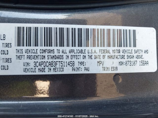3C4PDCAB3FT511458 Dodge Journey American Value Pkg
