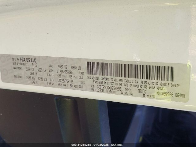 2017 RAM PROMASTER 2500 3C6TRVDGXHE505951 Photo 8