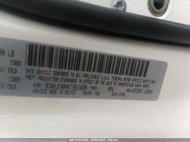 3C4NJCAB4KT851020 Jeep Compass Sport Fwd