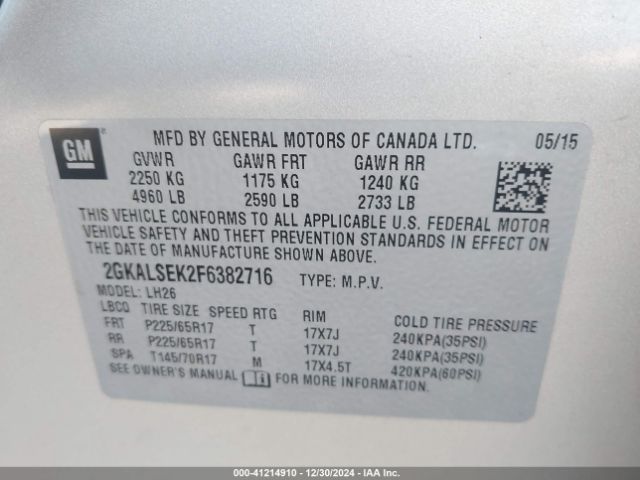 2GKALSEK2F6382716 GMC Terrain Slt-1