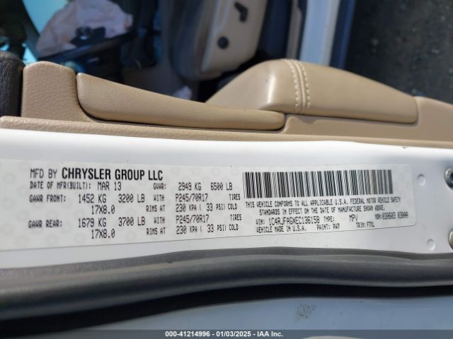 1C4RJFAGXEC136158 Jeep Grand Cherokee Laredo