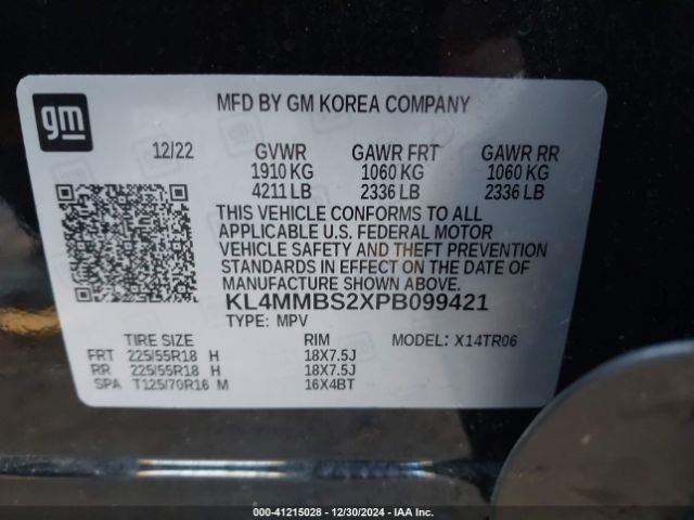 KL4MMBS2XPB099421 Buick Encore Gx Preferred Fwd