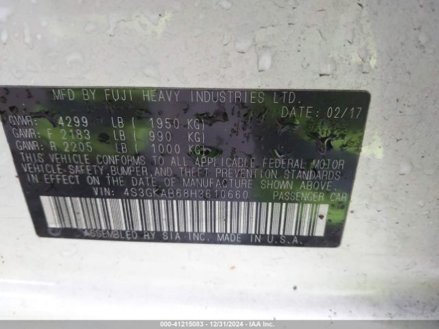 4S3GKAB68H3610660 Subaru Impreza Premium