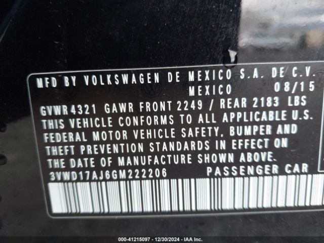 3VWD17AJ6GM222206 Volkswagen Jetta 1.8t Sport