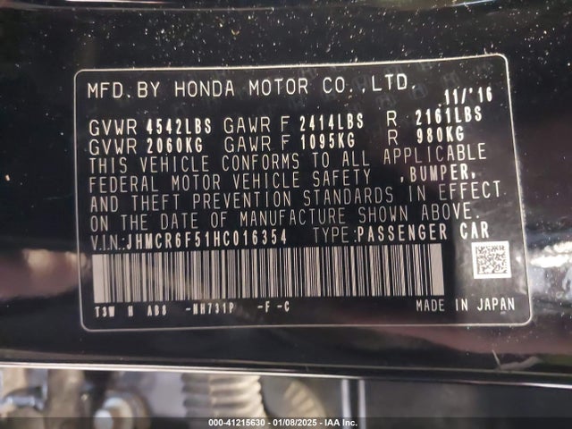 Honda Accord Hybrid Exl 2017 JHMCR6F51HC016354 Image 9