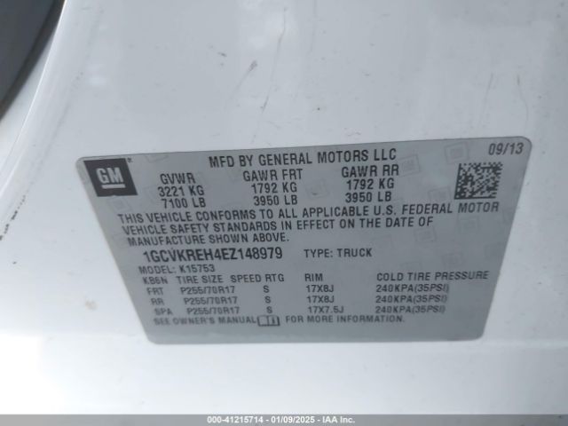 1GCVKREH4EZ148979 Chevrolet Silverado 1500 1lt