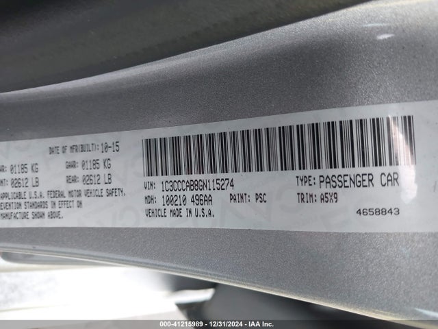 Chrysler 200 Limited 2016 1C3CCCAB8GN115274 Image 9
