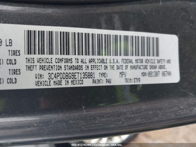 3C4PDDBG9ET135881 Dodge Journey Sxt