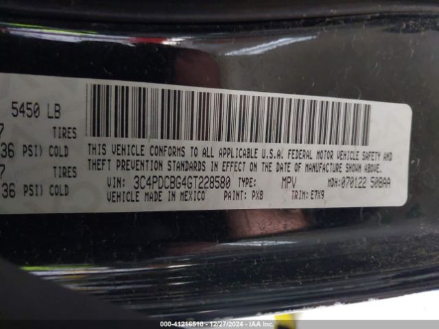 3C4PDCBG4GT228580 Dodge Journey Sxt