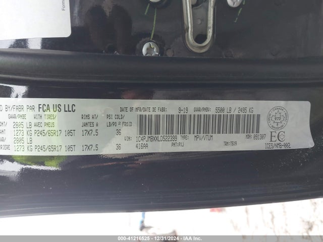 1C4PJMBXXLD522399 Jeep Cherokee Trailhawk
