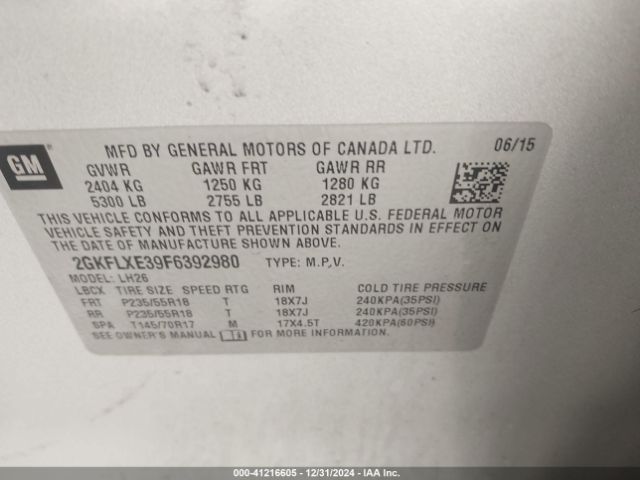 2GKFLXE39F6392980 GMC Terrain Slt-1
