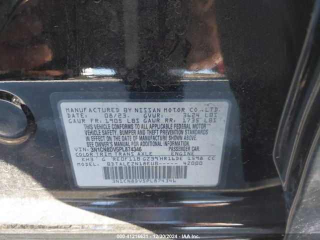 3N1CN8DV5PL874346 Nissan Versa 1.6 S Xtronic Cvt