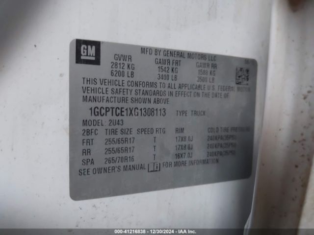 1GCPTCE1XG1308113 Chevrolet Colorado Lt