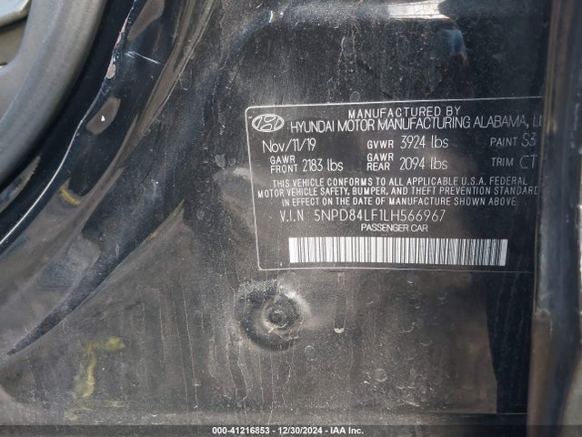 5NPD84LF1LH566967 Hyundai Elantra Sel/value/limited