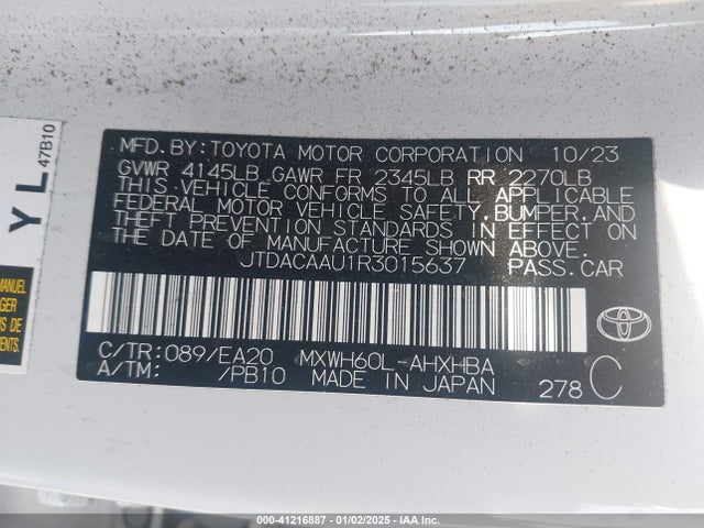 JTDACAAU1R3015637 Toyota Prius Limited