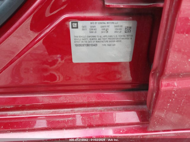 2011 CADILLAC CTS 1G6DG5EY5B0169428 Photo 8