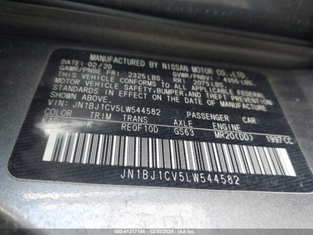 JN1BJ1CV5LW544582 Nissan Rogue Sport Sv Fwd Xtronic Cvt