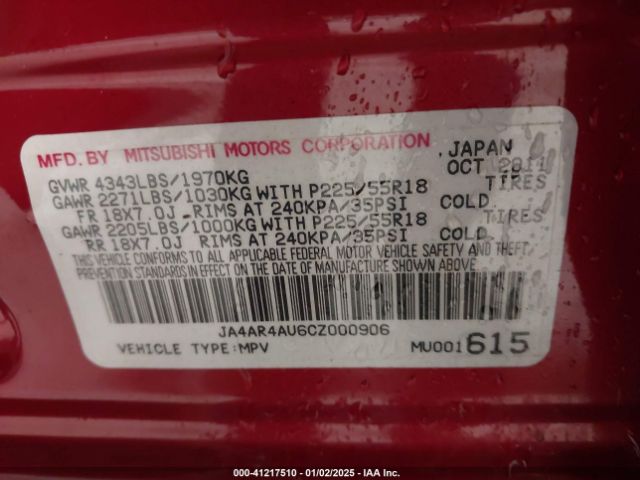 2012 MITSUBISHI OUTLANDER SPORT JA4AR4AU6CZ000906 Photo 8