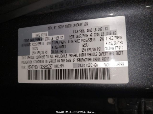 JM3KE4DY1G0688237 Mazda Cx-5 Grand Touring