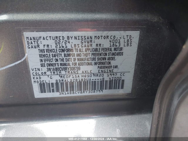 Nissan Sentra Sv Xtronic Cvt 2024 3N1AB8CV8RY308799 Image 9