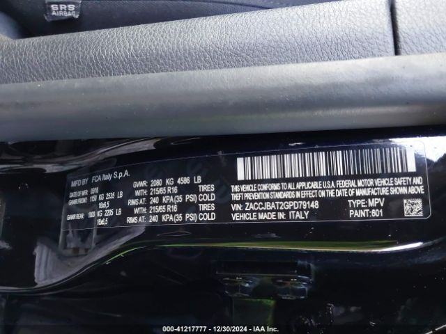 ZACCJBAT2GPD79148 Jeep Renegade Sport