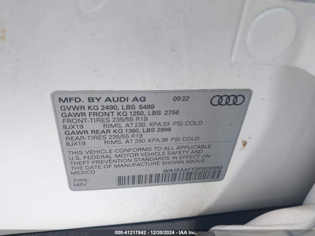 2023 AUDI Q5 WA1EAAFY2P2032950 Photo 8